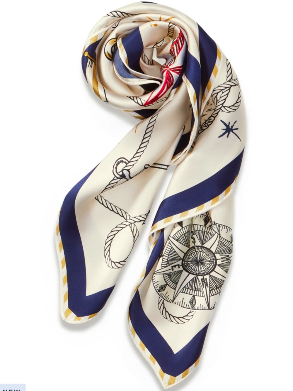Petite Plume Mulberry Silk Scarf in Regatta Royale